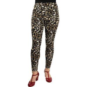 Hemet Cheetah Cigarette Pants Retro Rockabilly